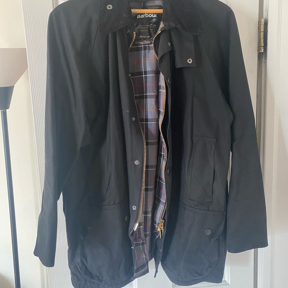 Barbour Beaufort Waxed Jacket In Great Condition Size 44